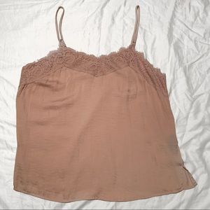 Who What Wear Pink Lace Tank